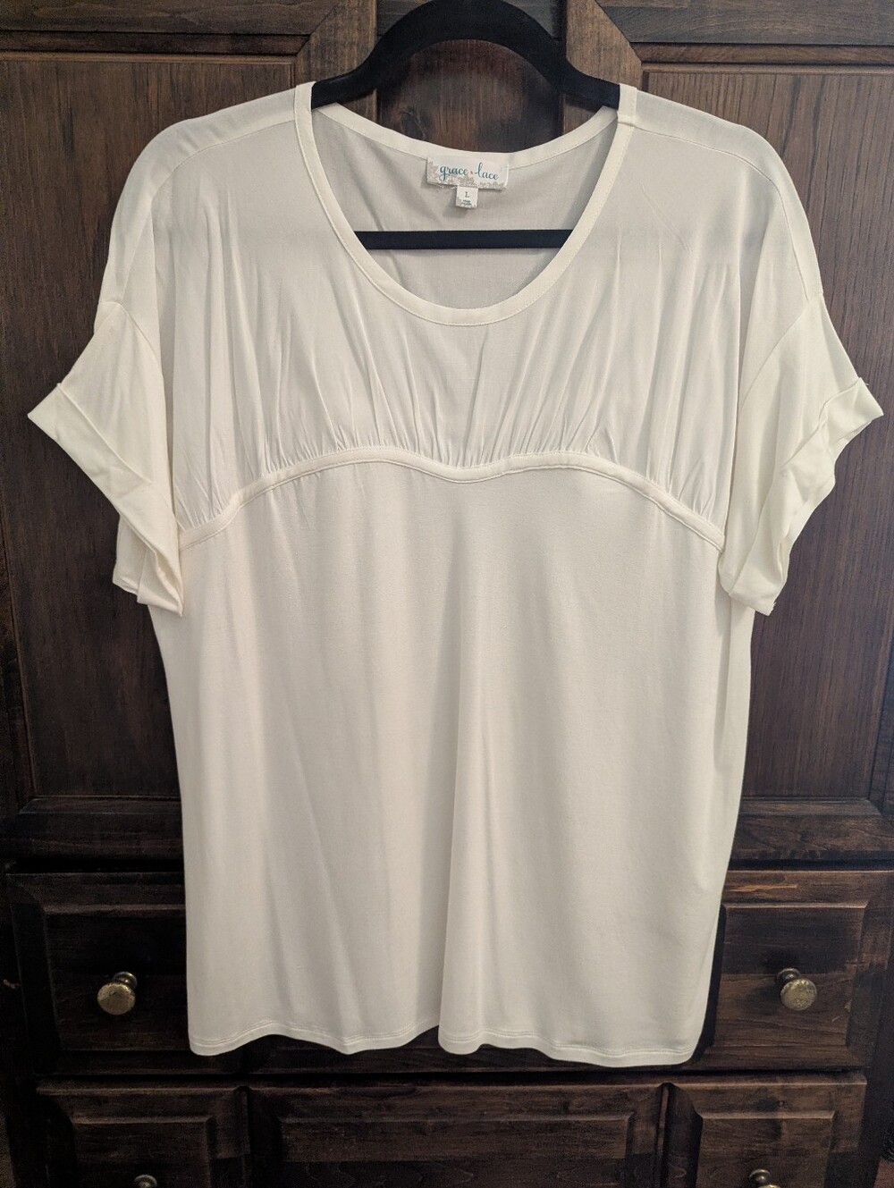 NWOT G&L Sweetheart Tee in Ivory